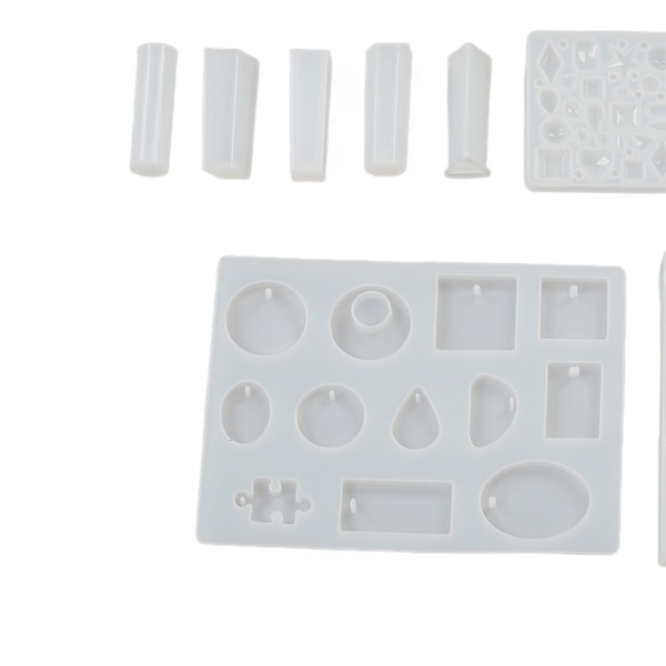 DIY Smyckestillverkningsformar Återanvändbara Mjuka Hållbara Slätare DIY Resinformar Kit för Hängsmycketillverkning