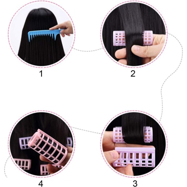 Self Grip Hair Rollers Clips Set,20 delar Frisör
