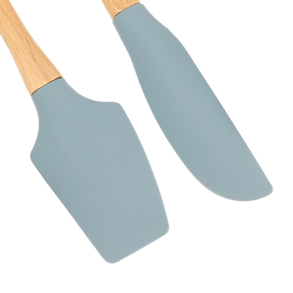 Diskmaskinssäkra köksredskap, robusta och flexibla ergonomiska komfortgrepp, slitstarkt material med hängande håldesign i bokträ för enkel