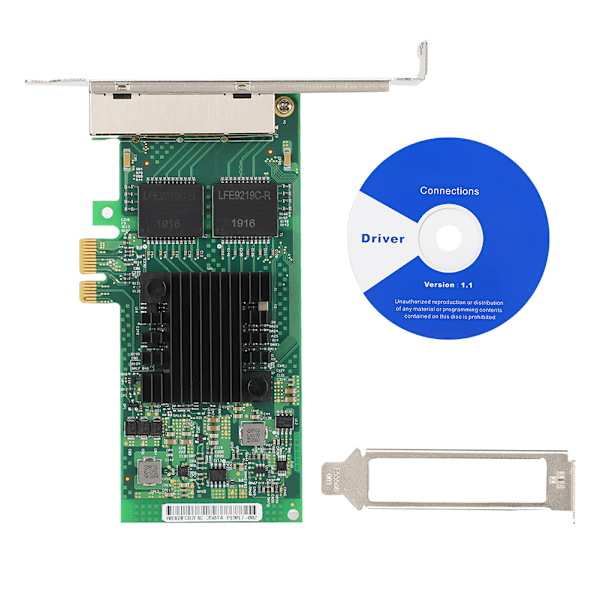För Intel i350-T4 i350AM4 PCI-E X1 Fyrportars Nätverkskort Gigabit Nätverkskort 10/100/1000Mbps