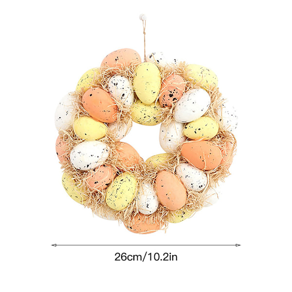 Hantverksmässiga dekorativa påskkransar, perfekt storlek med 26 cm / 10,2'' diameter, prydda med premiummaterial för att säkerställa hållbarhet