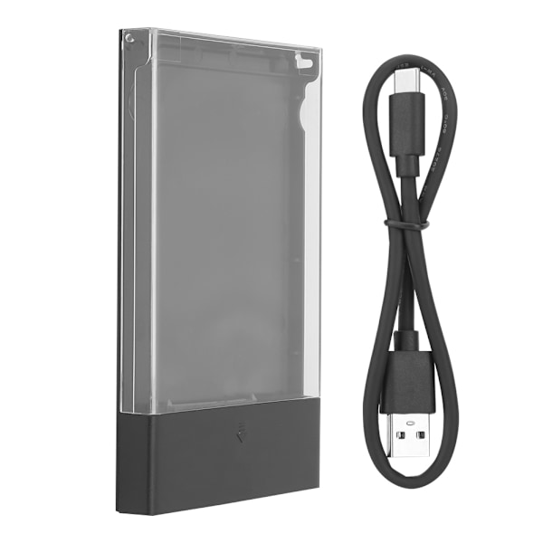 Typ-C Verktygsfri Transparent USB3.1 Hårddiskbox med LED-indikator för 2,5-tums HDD