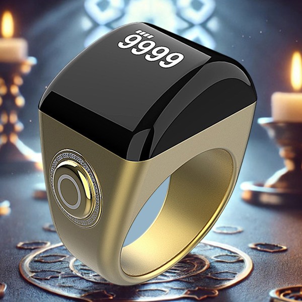 Smart Ring, Digital Tasbih Finger Counter med OLED-skärm, Vattentät, APP-stöd Counter Smart Ring 20mm