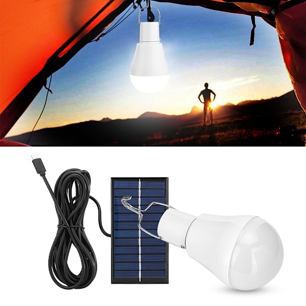 Bärbar Solar LED-lampa för utomhusäventyr, miljövänlig nödbelysning med uppladdningsbart batteri, energibesparande och vattentät
