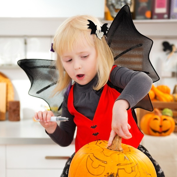 1 par Halloween Dödskalle Fladdermus Hårspännen Retro Hårnål med Punk Clips Ny Hårstyling (Fladdermus Dödskalle) Style 1