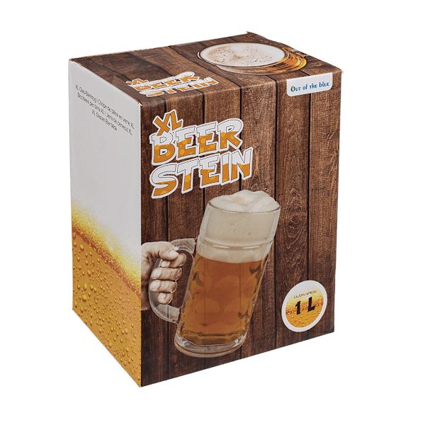 Stort Ölglas / Ölsejdel i Glas - 1 liter transparent