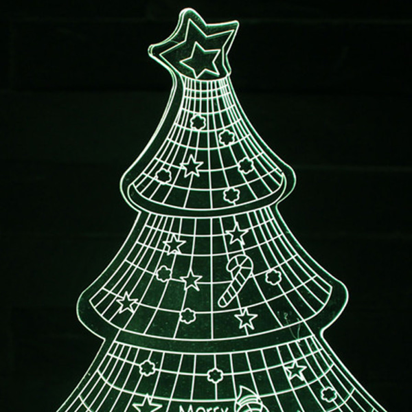 Julgran serie 3D bordslampa, LED kreativ present färgglada MY-643