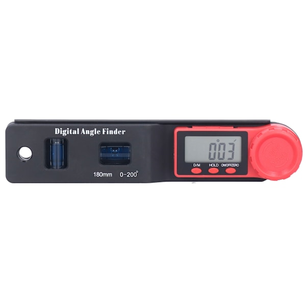 Bärbar digital vinkelmätare för snickeri, konstruktion, vinkelmätare med hög noggrannhet och hållbarhet, mäter 0-200 grader med stor LCD-display