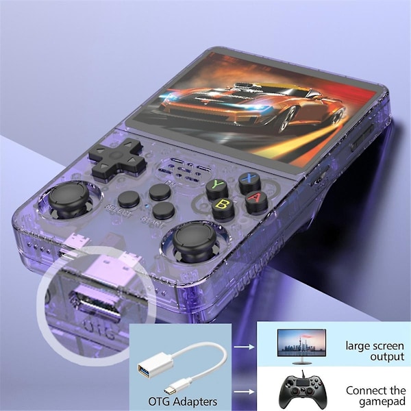 R36S Retro Handheld Videospelkonsol Linux System 3,5 Tums IPS-skärm Bärbar Fickvideospelare-WELLNGS
