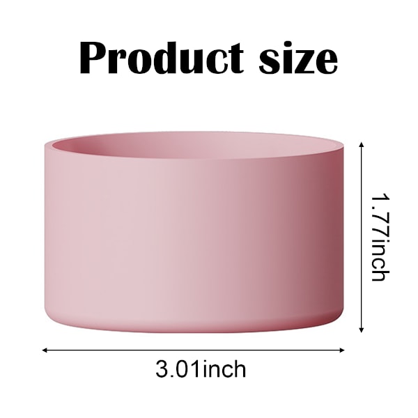 2 st Silikon Flaskskydd för 24oz Vattenflaskor, Halkfritt Skyddande Hölje Botten Stötfångare Tål Maskindisk Pink