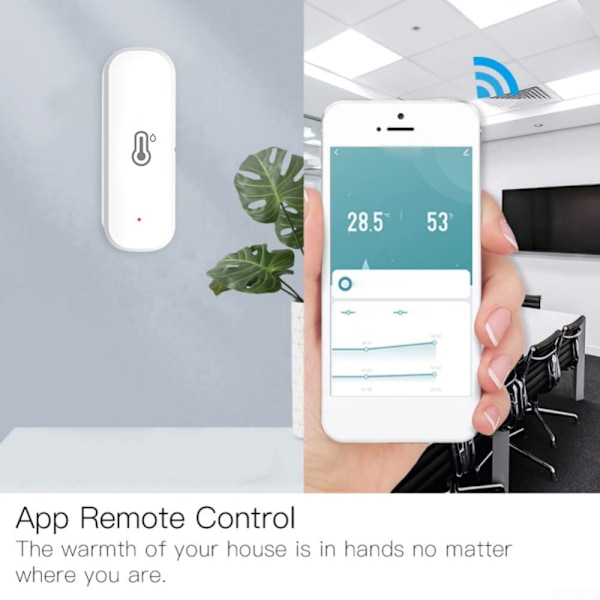 Trådlös Hygrometer Termometer för Apple HomeKit, Temperatur- och Fuktighetssensor med Historisk Dataövervakning, Stöder Siri för Röststyrning