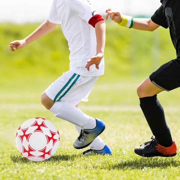 Fotbolls Benskydd Ärmar för Barn Ungdom - Ärmar för 3-15 År Gamla Pojkar och Flickor för Fotbollsmatcher, Ärmar med Optimerad Insättningsficka för Black+White