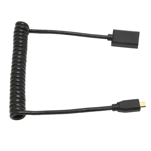 HD Multimedia Interface-kabel Micro till Hona 8K 60Hz 48Gbps Spiral Videoadapterkabel för Surfplatta TV Kamera