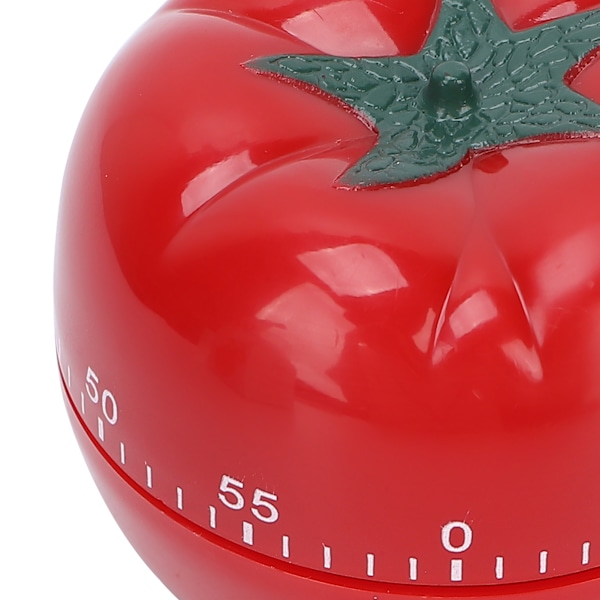 Charmig tomatformad mekanisk timer, 60 minuters nedräkningspåminnelse för kök, skolor, skönhetssalonger och gym, lätt att använda, högt ringsignalslarm