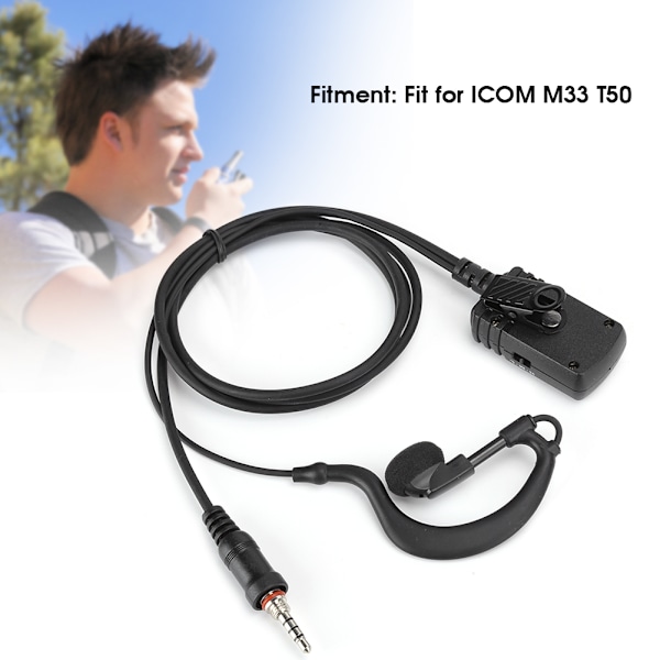 Öronkrok Hörsnäcka In-Ear Headset Tvåvägsradio Hörlurar med för VOX Passar ICOM M33 T50