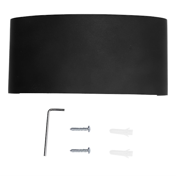 Vägglampa i aluminiumlegering, modern vattentät utomhuslampa med förseglad design för kök och matsalar (Svart)