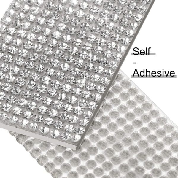 Självhäftande strassremsor Diamond Bling Crystal Ribbon Sticker Wrap för Craft Jewel Tape Rulle med Strass för DIY Biltelefon Jul