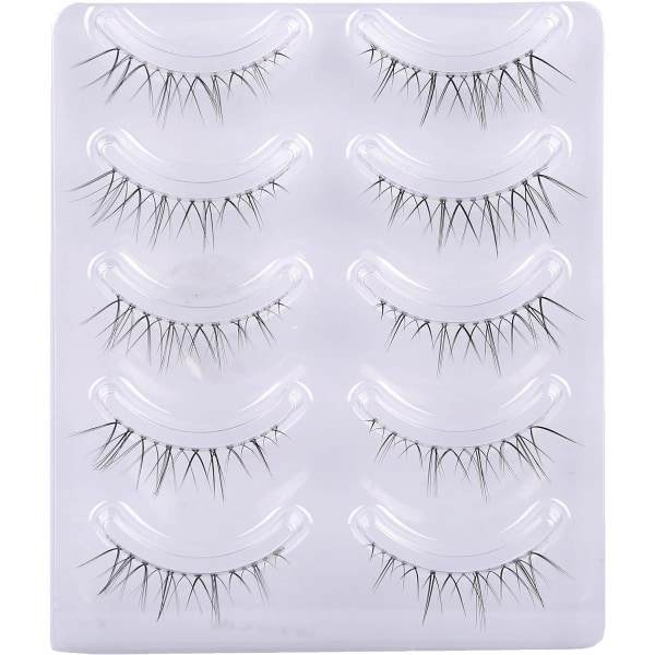 Lösögonfransar Korta naturliga fransar Clear Band Lashes Pack Wispy