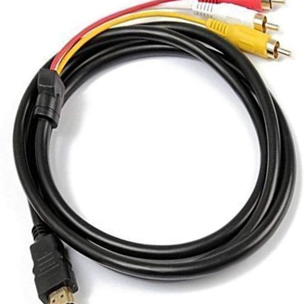 HDMI till RCA-kabel 1,5 m HDMI-hane till 3 RCA-video-ljud-AV