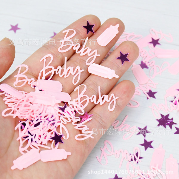 Baby Shower Confetti - Its A Girl, glitterkonfetti strössel för födelsedagsfest Bordsdekoration, bordsspridning konfetti Baby Gender Reveal