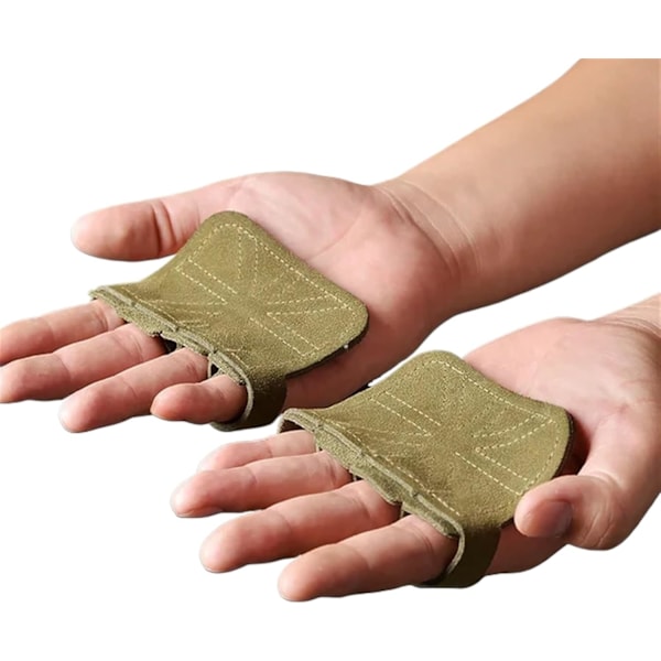 Gymtillbehör för Män Kvinnor, Högkvalitativa Träningshandskar i Läder, Brett Användningsområde med Handledsstöd & Ergonomisk Passform för Olika Sporter (One Size)