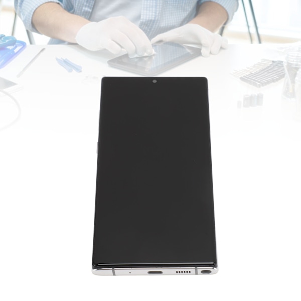 Skärmenhet för telefon 6,8 tum Ersättningsdigitizer LCD Touchscreen för Galaxy Note10+ Note 10 Plus SM N975U SM N975F DS Silver