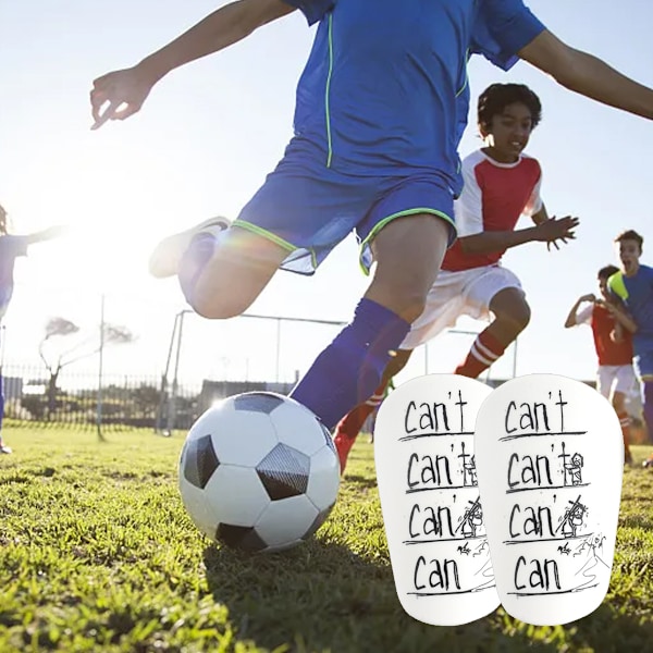 1 par Mini Benskydd för Fotboll, Extra Små Fotbolls Benskydd Skyddande Benskydd Utrustning Små Benskydd för Tonåringar Barn Vuxna White Black
