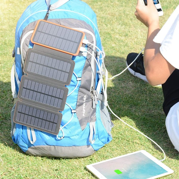 Soldriven Laddare, REAL-KLASSIFICERAD 25000mAh Högkapacitets Powerbank, Tålig Utomhuskamrat med Snabbladdning för iPhone, Samsung &amp; Mer