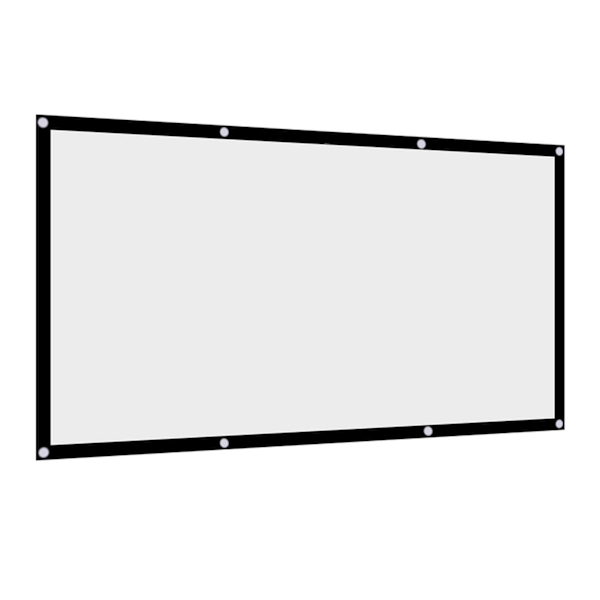 Portabel Projektorduk, 120 tum 16:9 HD Vikbar Skrynkelfri Videoprojektionsduk, Resevänlig 3D-filmstöd Projektorgardin för