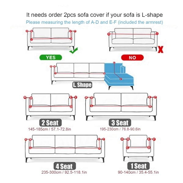 Mjuk Elastisk Soffaöverdrag Skydd Soffaöverdrag för Hem Vardagsrum Sovrum Tillbehör 4-sits