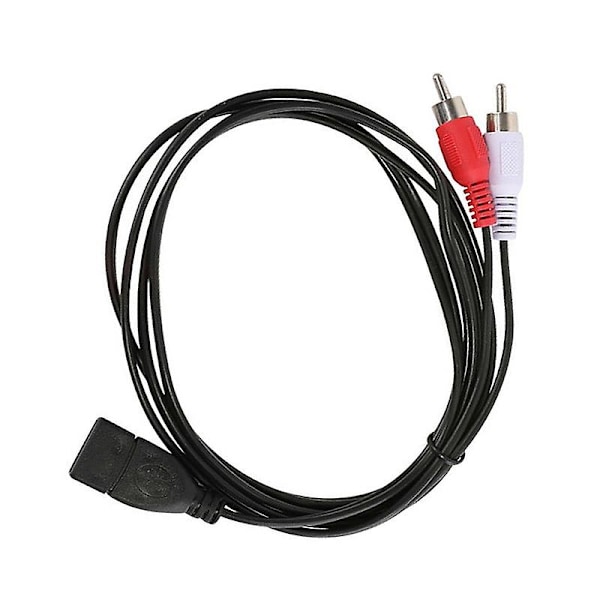 1,5 m USB A-honut till 2 RCA-hanljud- och videoförlängningskabel