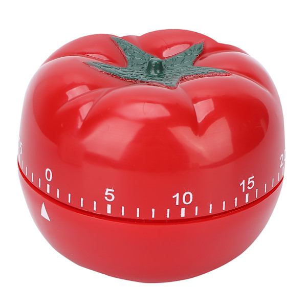 Charmig tomatformad mekanisk timer, 60 minuters nedräkningspåminnelse för kök, skolor, skönhetssalonger och gym, lätt att använda, högt ringsignalslarm