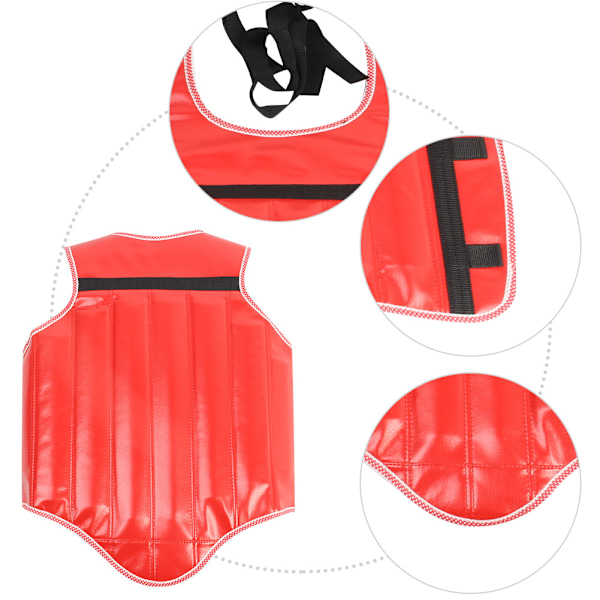 4 st/set Universal Utomhus Boxning Kamp Skyddsutrustning Huvud Kropp Ljumsk Leg Guard (Röd M)