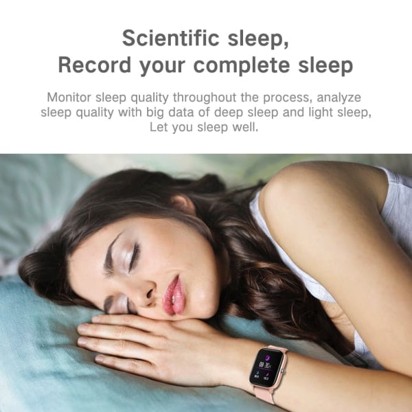 Färgskärm Smart Watch Damer Män Full Touch Fitness Tracker Blodtryck Smart Klocka Dam Smart Watch För Xiaomi rosa