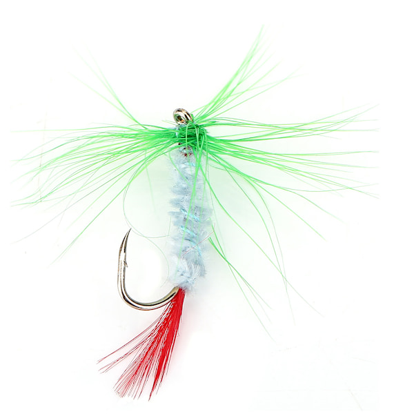 20 st Blandade Flugfiske Torra Flugor Fjäril Livslika Beten Kit för Öring Abborre Fisk (B)