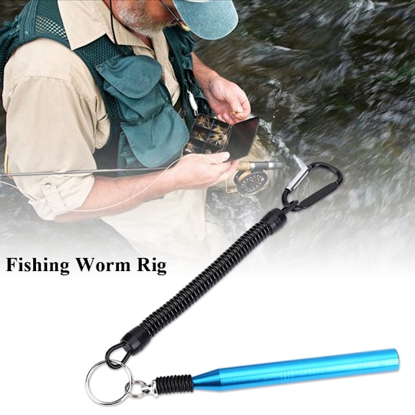 Röda maskar daggmaskar maggots Karpbeten Fiske O-ring Verktyg Rig Tackle Tillbehör (Blå)