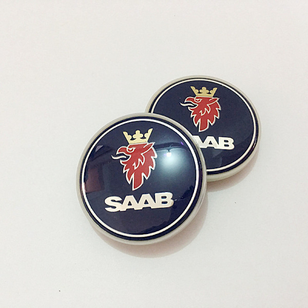 Saab 63MM 4-pack Saab Silver navkapslar i en one size