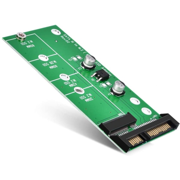 M.2 SATA Adapter 22-Pin (7+15) SATA III NGFF M.2 SATA Based Key B/B + M för SSD 6Gbps M.2 till SATA Adapter Card för Laptop Desktop