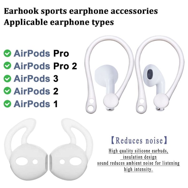Antiförlust öronsnäcka - silikon säkert för AirPods