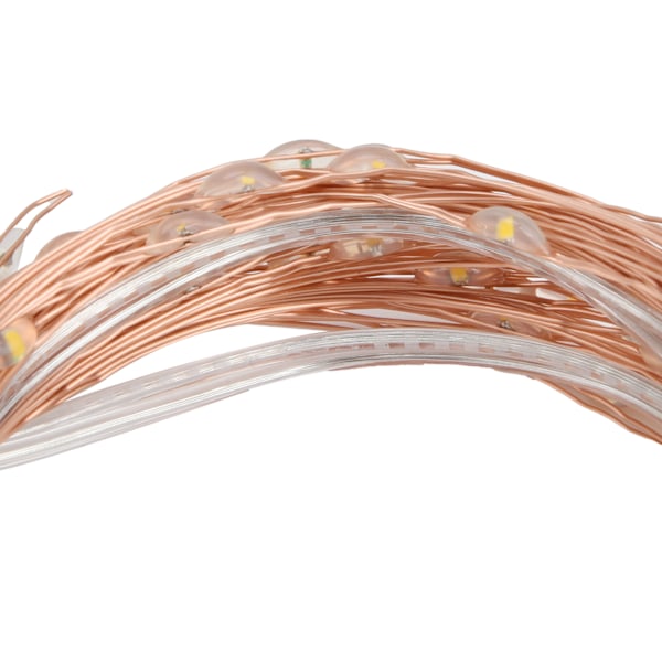 Dekorativa lampor med hög ljusstyrka, flexibel koppartråd med timerfunktion LED-slingor för jul-, bröllops- och festdekoration (10 m)