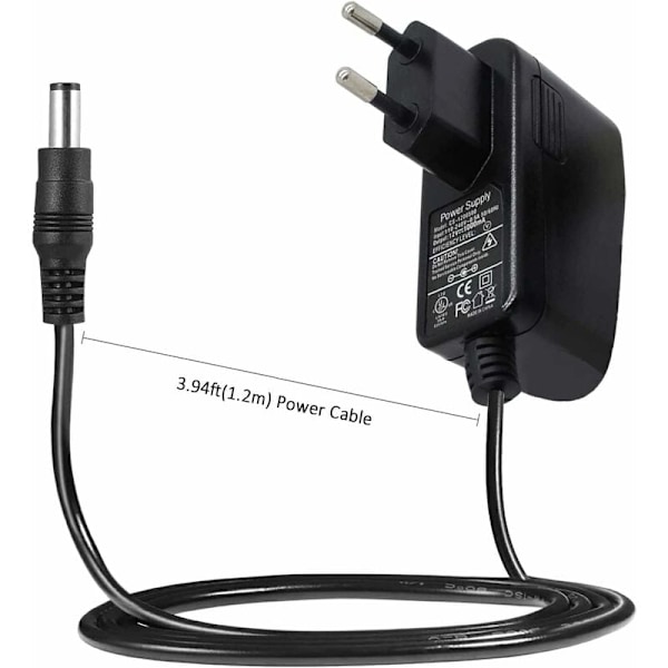Hög Effektivitet AC Adapter, Strömförsörjning För Utomhuskamera, LED-ljusramp DVR NVR HVR IP, Eurokontakt Adapter, Pålitlighet Och Överspänningsskydd