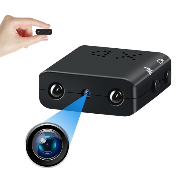 Minikamera, liten videokamera HD 1080P Minikamera övervakningskamera Bärbar säkerhetskamera med rörelsedetektion Night Vision