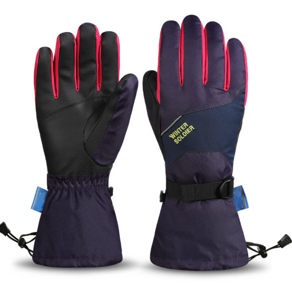 Vattentäta vinterskidhandskar Thermal Thick Warm Gloves-XL
