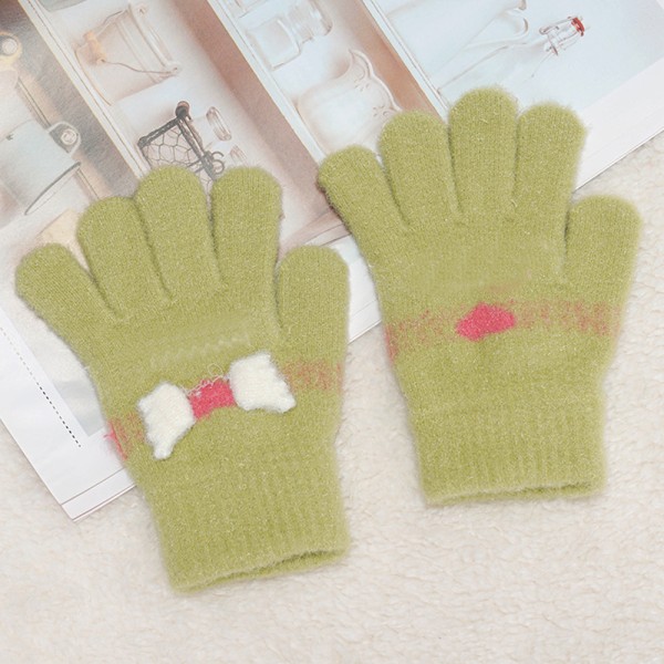 Barns söta Kitty varma handskar vinterstickade vantar