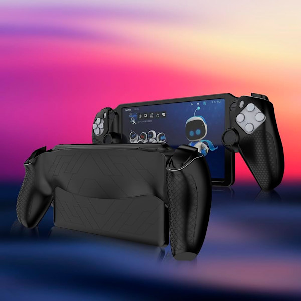 Silikon Skyddande Fodral Stötsäkert Spelkonsolkontrollfodral Repskyddande För PS5 Portal För PS Portal SVART SVART