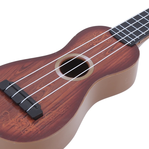 17-tums minigitarr, säkra plastnylonsträngar för barn, musikalisk leksak, ukulele, bärbar nybörjargitarr med simulerad produktdesign (perfekt för