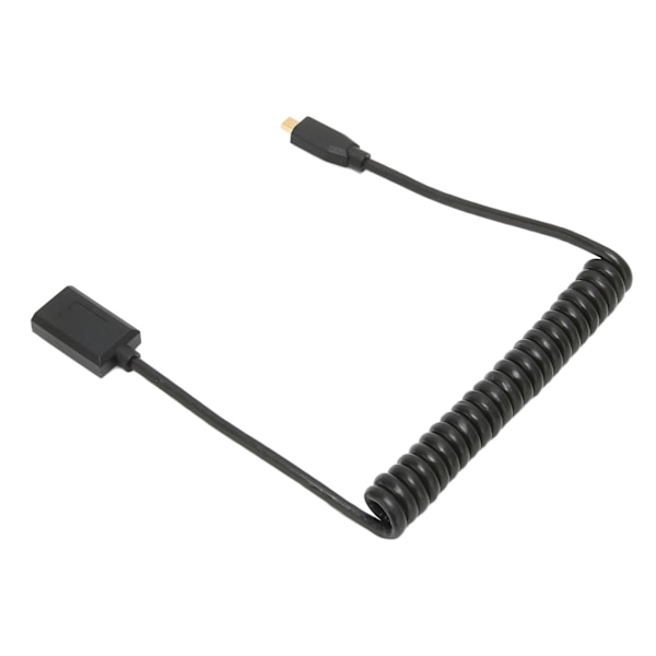HD Multimedia Interface-kabel Micro till Hona 8K 60Hz 48Gbps Spiral Videoadapterkabel för Surfplatta TV Kamera