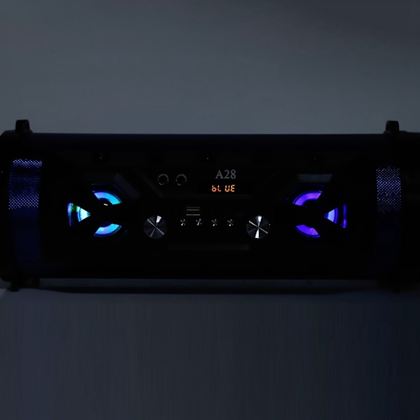 A28 Trådlös Bluetooth Högtalare Rund Cylinder Portabel Stereo Utomhus Stöd USB AUX