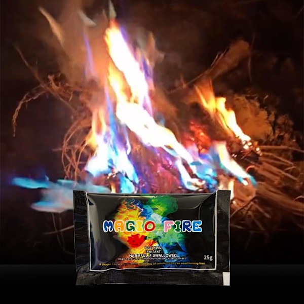 Mystic Fire Flame Color Changer | Långvarigt Pulver för Eldstäder | 30g | 5-pack 5-pack 30 g