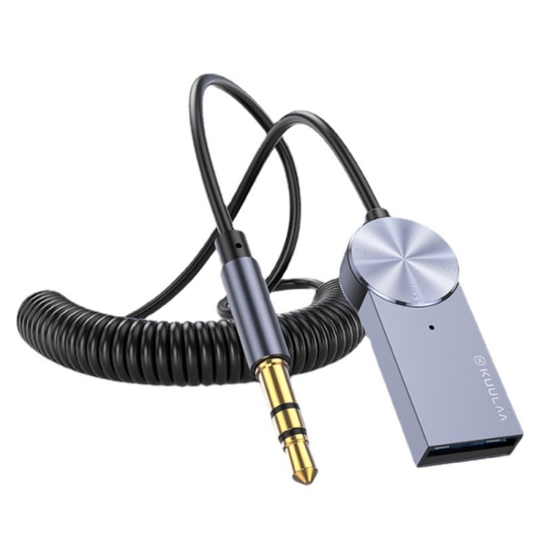 Bil Bluetooth mottagare, Bluetooth adapter Dongelkabel för bil 3,5 mm Jack Aux Bluetooth mottagare Högtalare Audio Inbyggd mikrofon